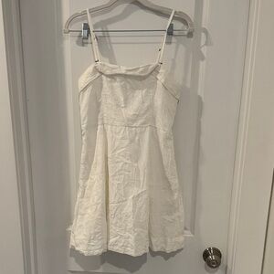 A&F White Linen Dress Smal